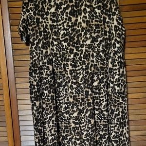 Plus size, lepard print maxi dress